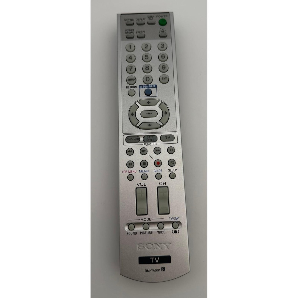 Sony RM-YA001 TV Remote Control Silver OEM‎ Replacement Wega Gate Bravia